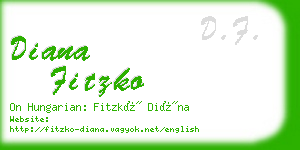 diana fitzko business card